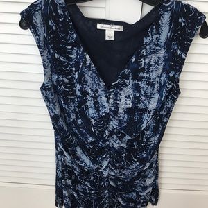 Kenneth Cole top size M blue and black